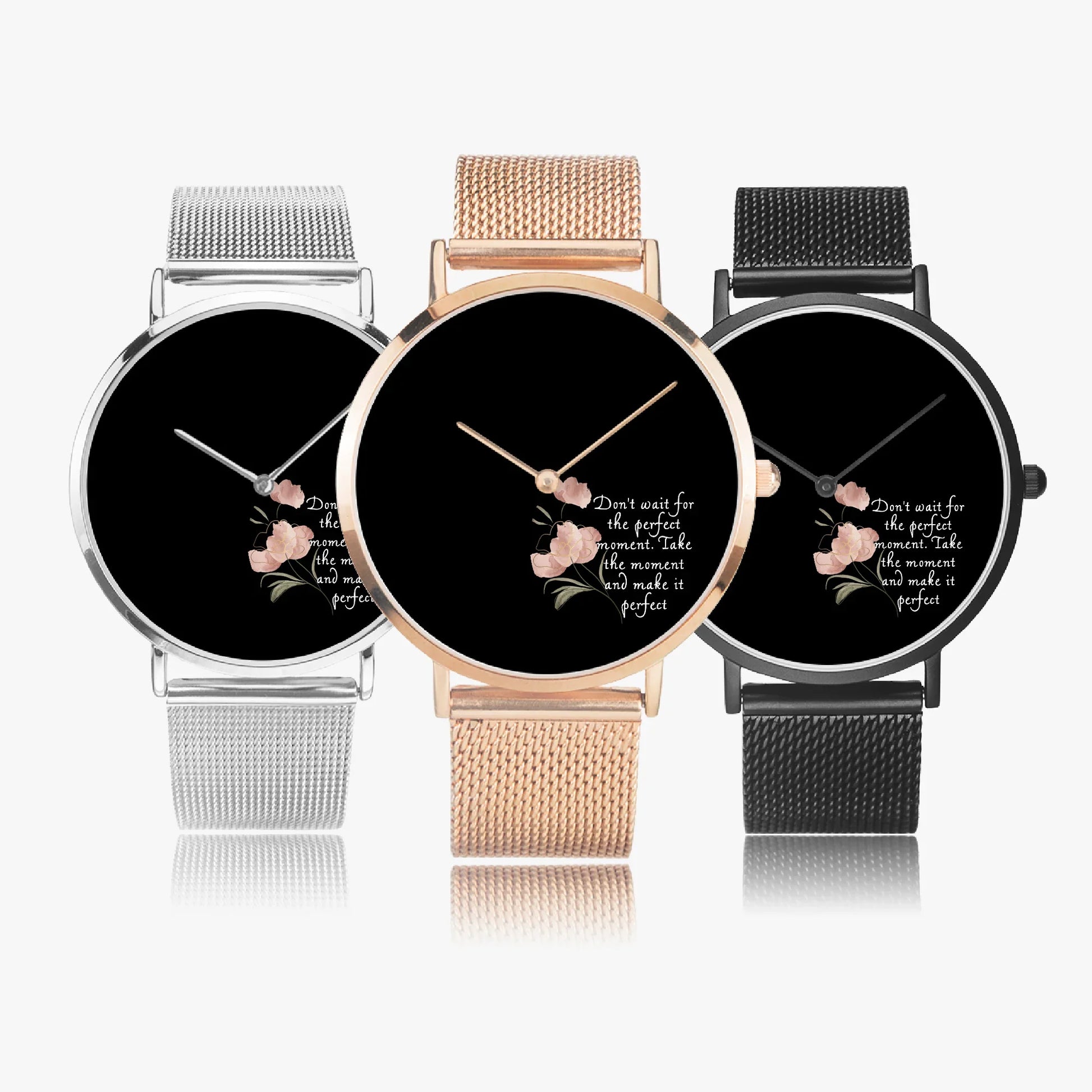 Perfect Moment Inspirational Ultra-thin Watch - Quartz - Affirmations and Gratitudes 