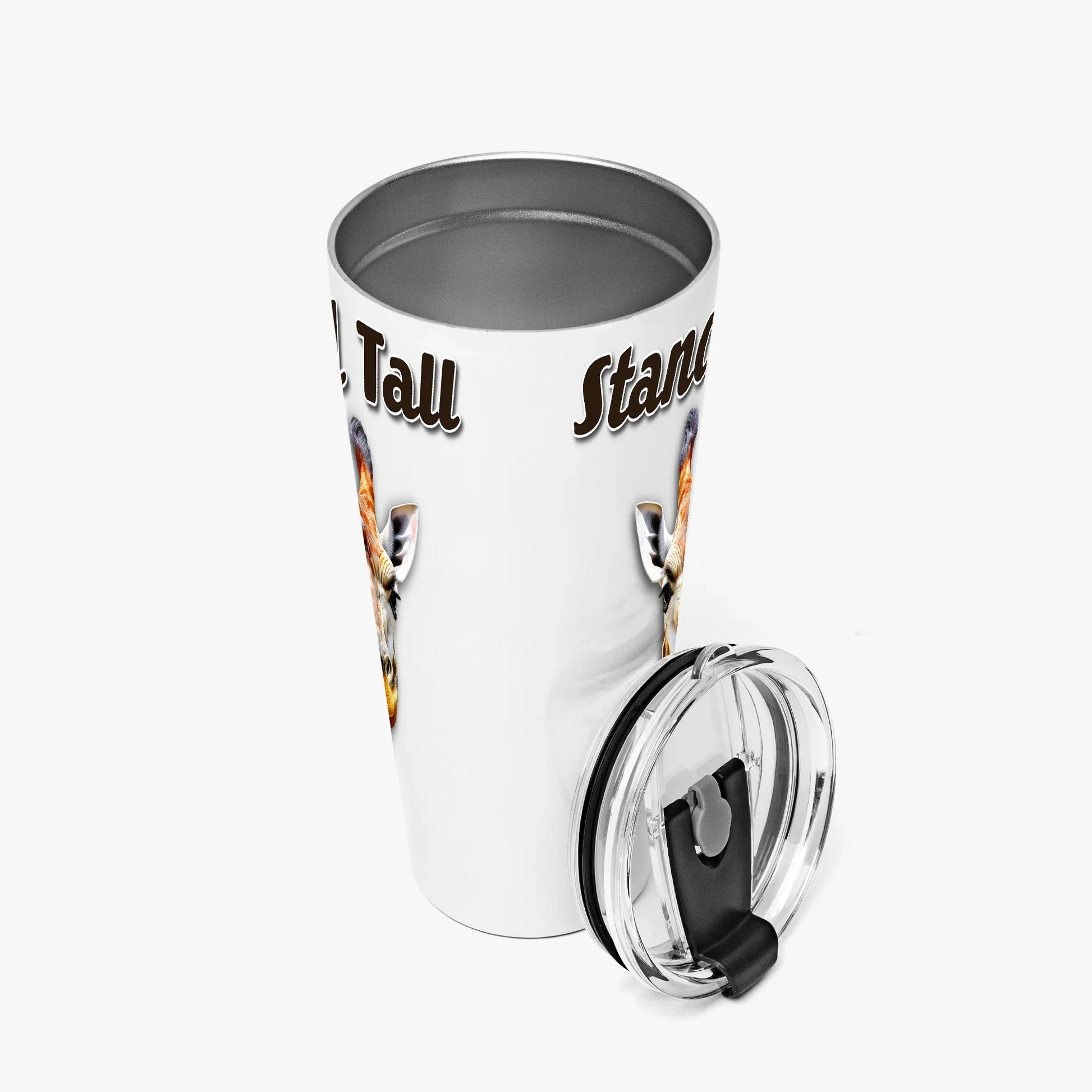 Stand Tall Giraffe 30oz Insulated Vacuum Flask - Affirmations and Gratitudes 
