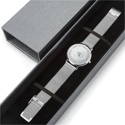 Ultra-Slim Quartz Watch with Motivational Quote - Affirmations and Gratitudes 