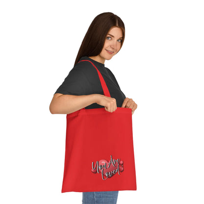 You Are Loved Cotton Tote Bag | Eco-Friendly Shopper - Affirmations and Gratitudes 
