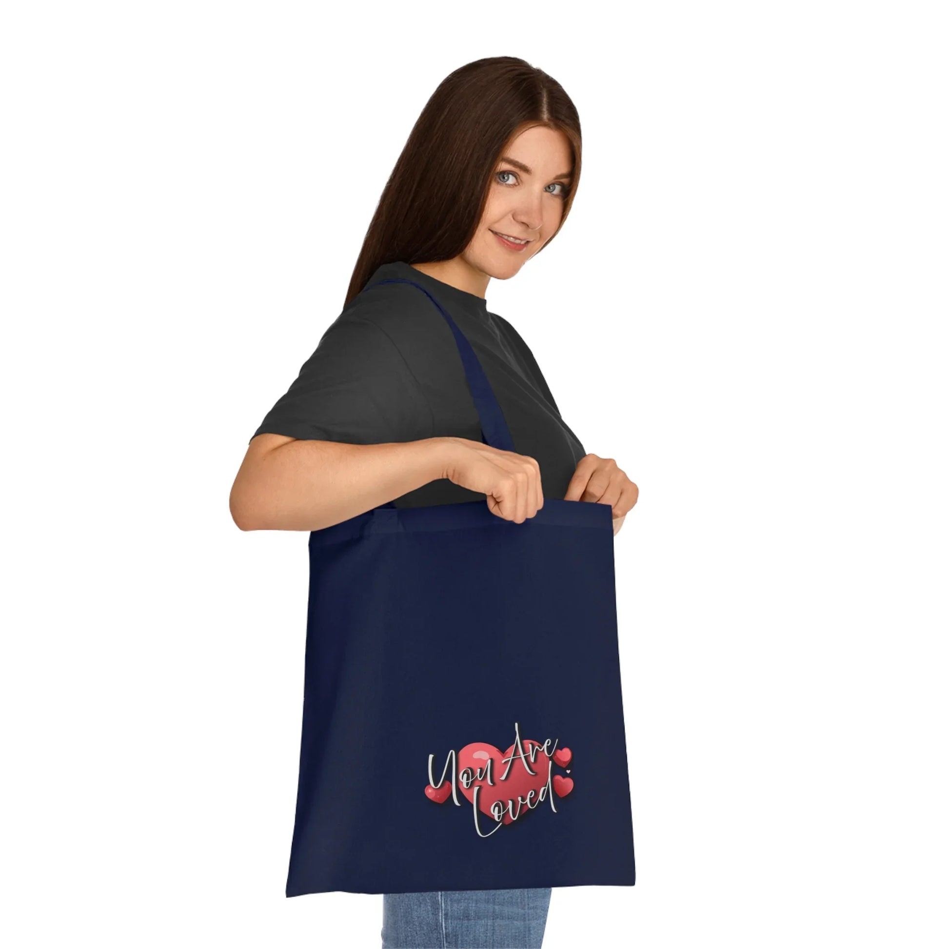 You Are Loved Cotton Tote Bag | Eco-Friendly Shopper - Affirmations and Gratitudes 