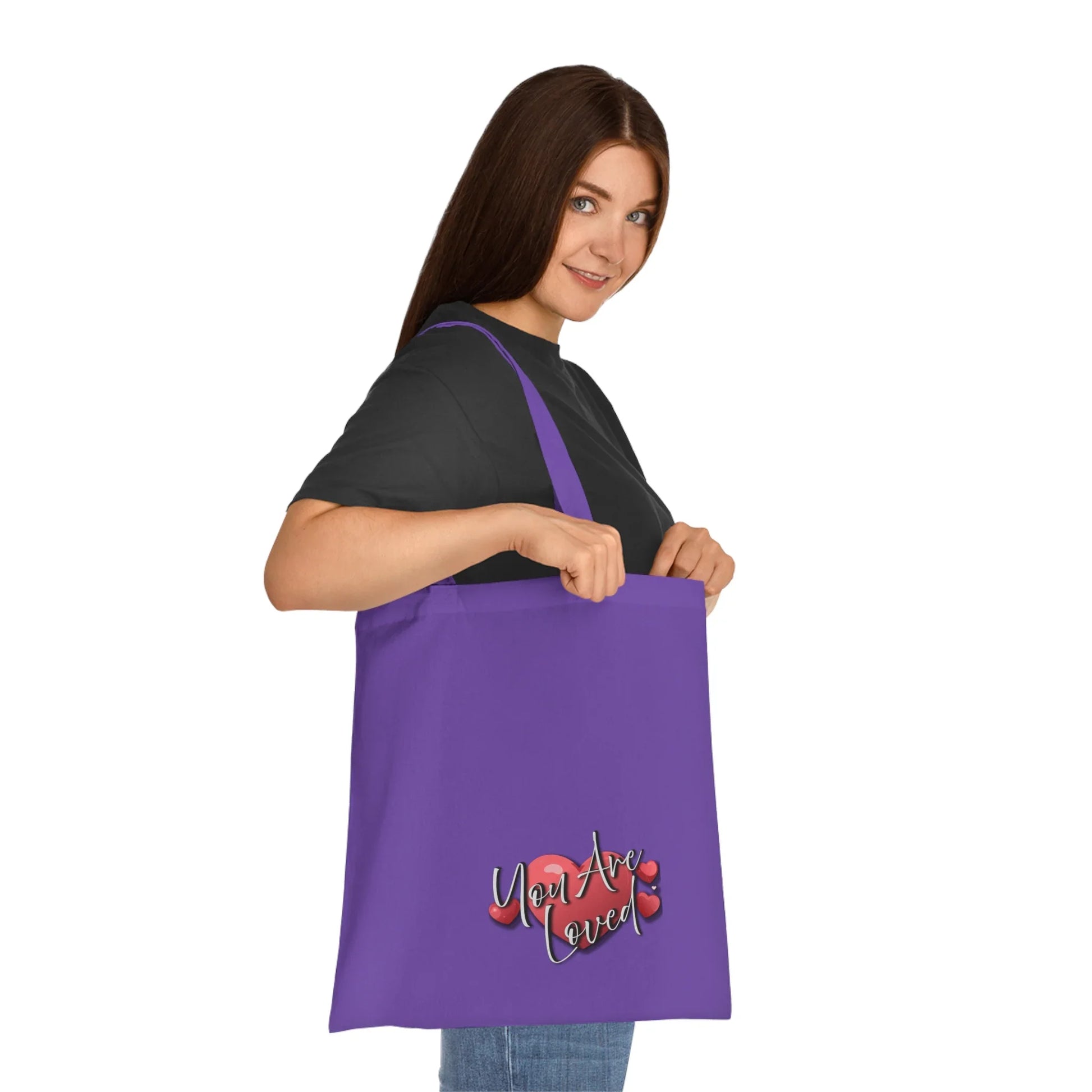 You Are Loved Cotton Tote Bag | Eco-Friendly Shopper - Affirmations and Gratitudes 