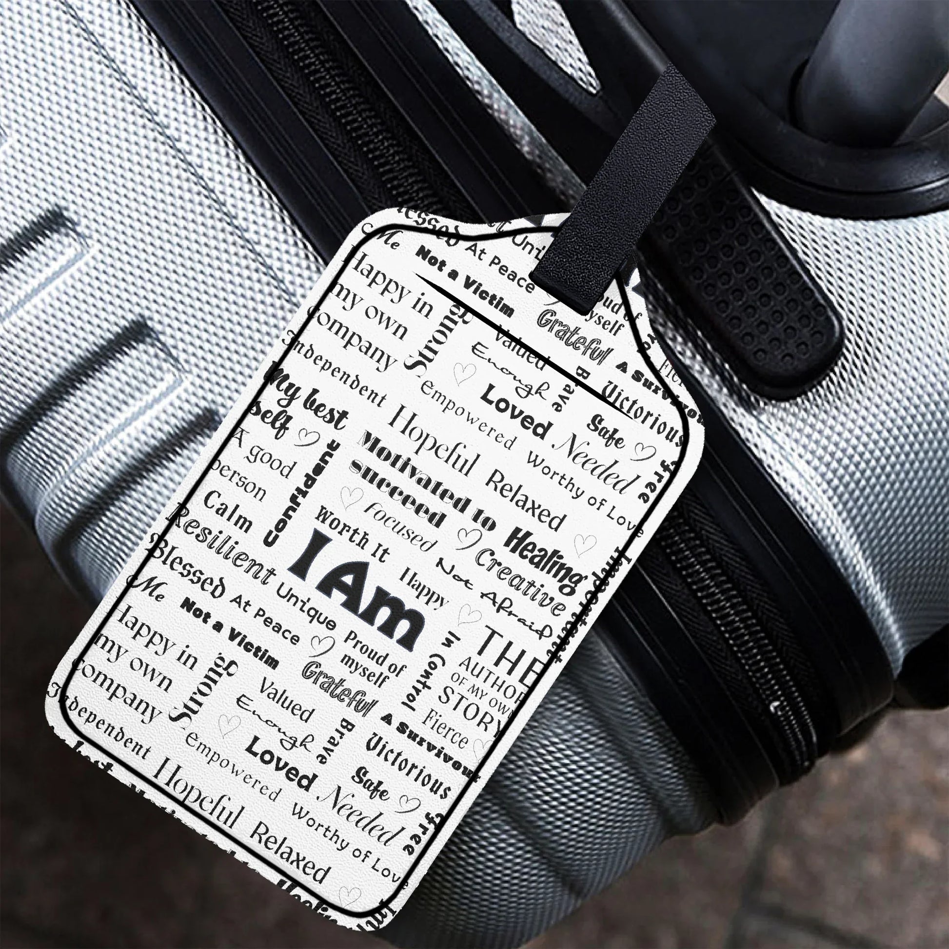 "I am" Positive Affirmations Luggage Tag - Affirmations and Gratitudes 