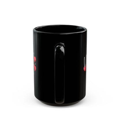 Heartfelt Black Mug - You're Loved Gift for Motivation - Affirmations and Gratitudes 