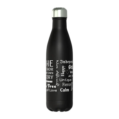 Positive Affirmations Thermos Bottle Black 50cl - Affirmations and Gratitudes 