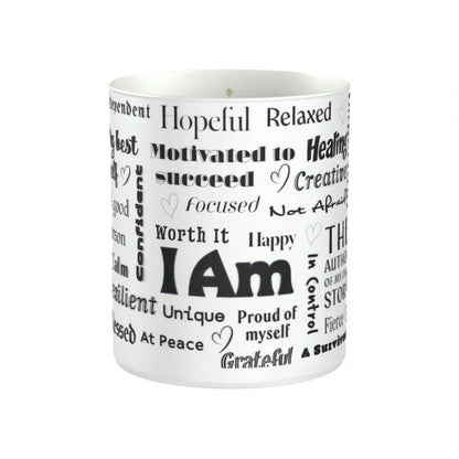 Positive Affirmations 200g White candle ‘Sandy Bay' - Affirmations and Gratitudes 