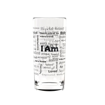 Positive Affirmations Highball Glass - Affirmations and Gratitudes 