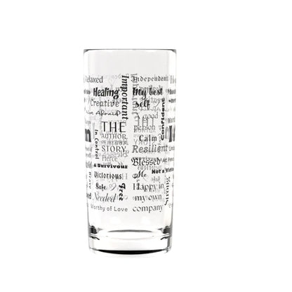 Positive Affirmations Highball Glass - Affirmations and Gratitudes 