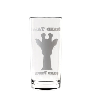Stand Tall Giraffe Highball Glass - Affirmations and Gratitudes 
