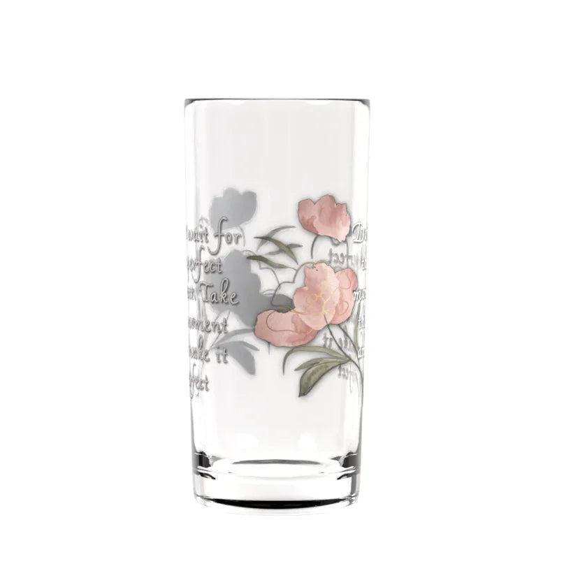 Perfect Moment Highball Glass - Affirmations and Gratitudes 