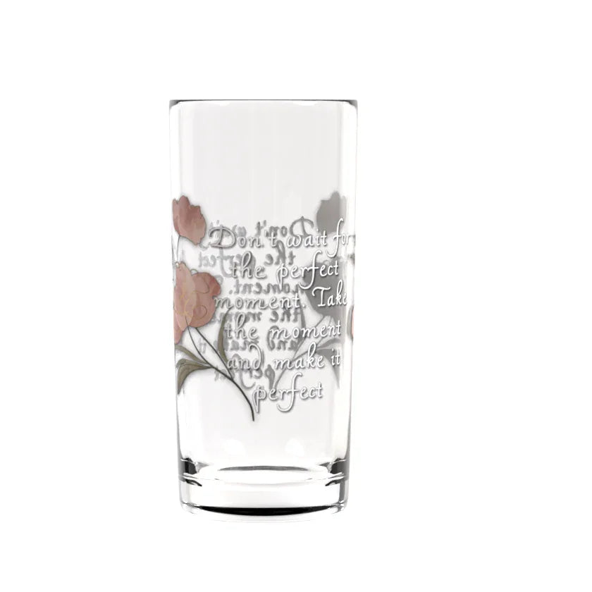 Perfect Moment Highball Glass - Affirmations and Gratitudes 