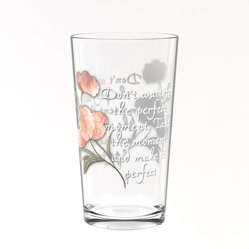 Perfect Moment Conical Pint Glass - Affirmations and Gratitudes 