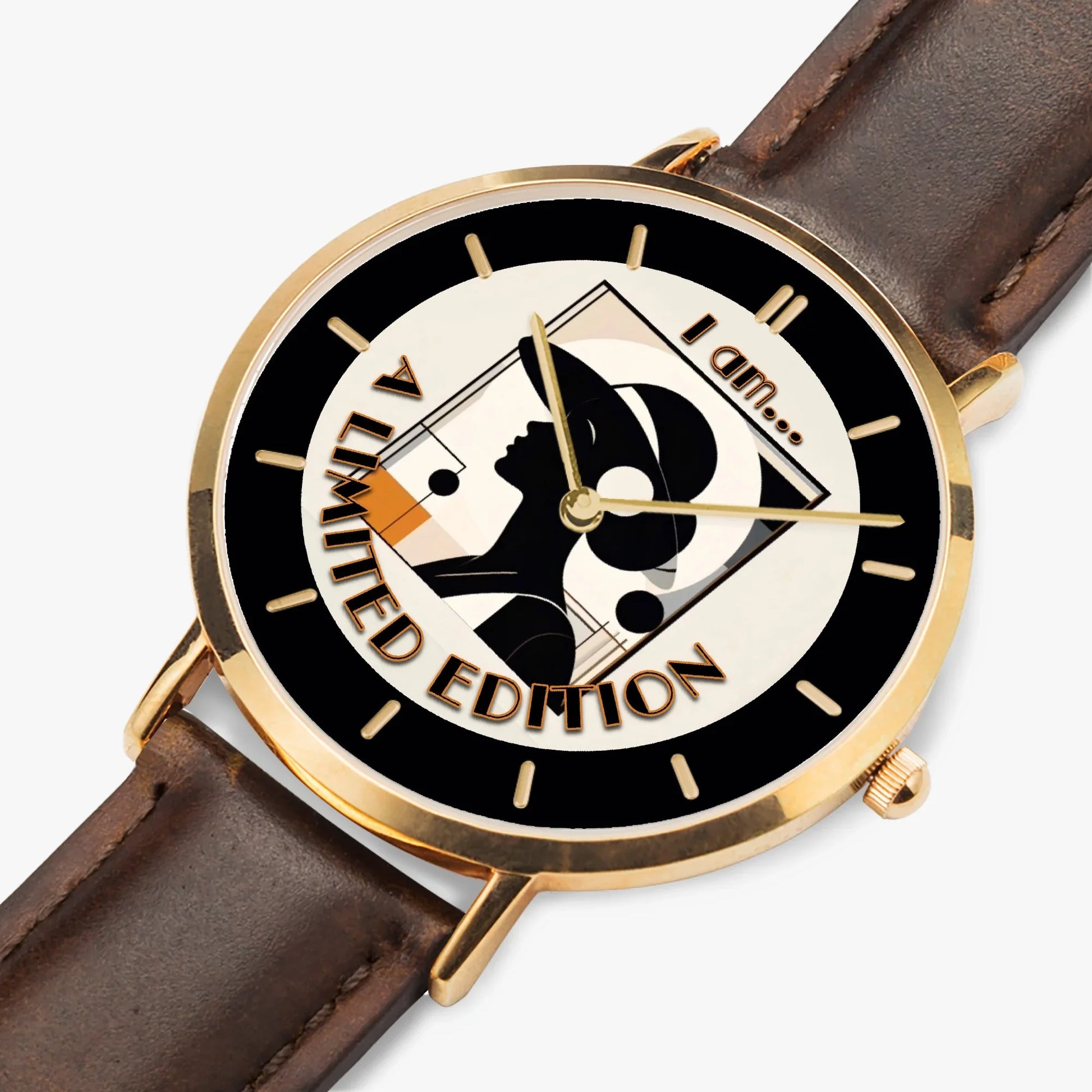 I Am A Limited Edition Ultra-Thin Leather Strap Watch - Quartz - Affirmations and Gratitudes 