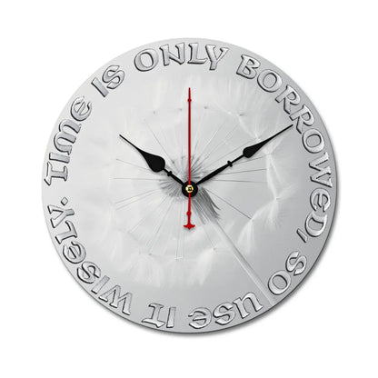 Motivational Wall Clock with Seconds Hand - Affirmations and Gratitudes 