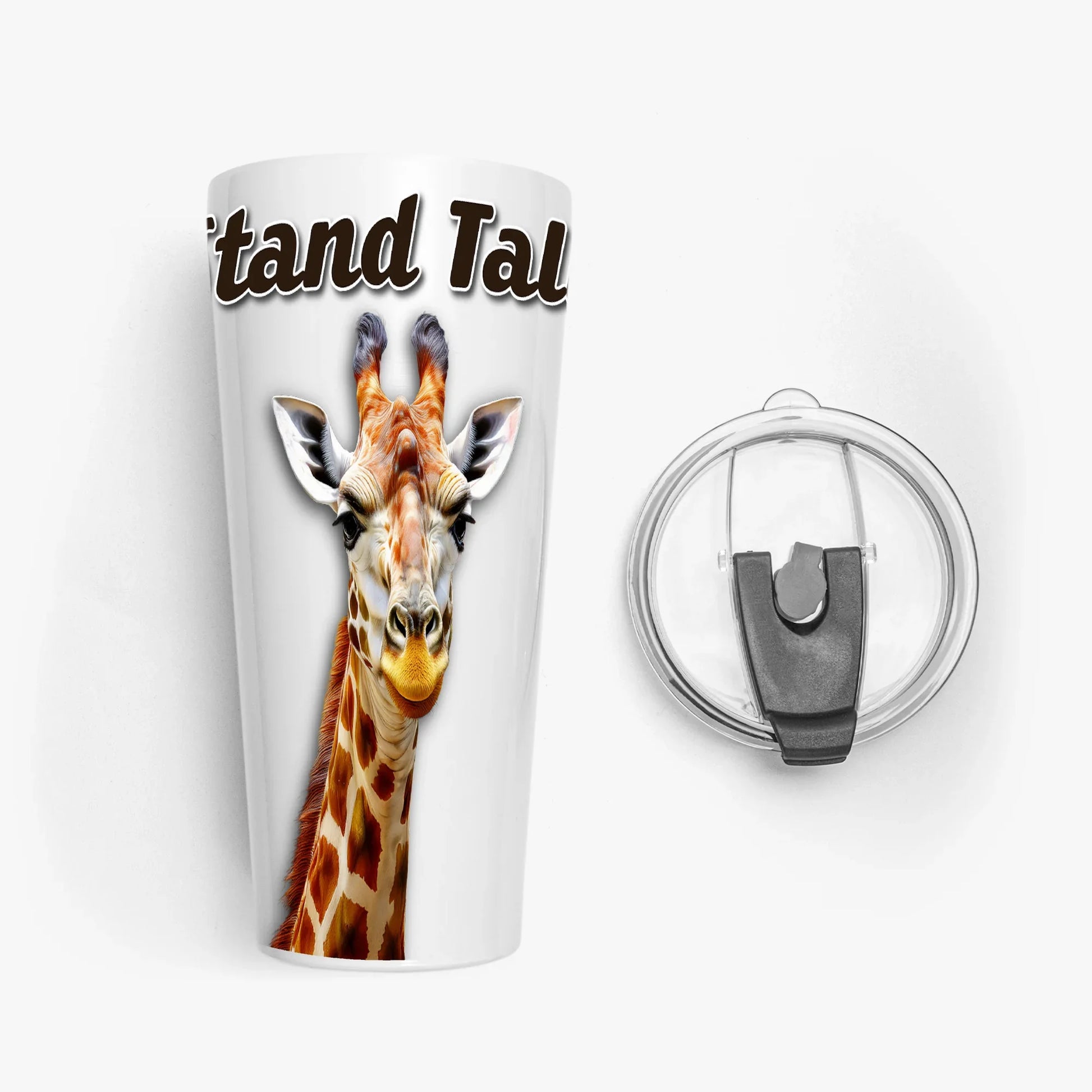 Stand Tall Giraffe 30oz Insulated Vacuum Flask - Affirmations and Gratitudes 