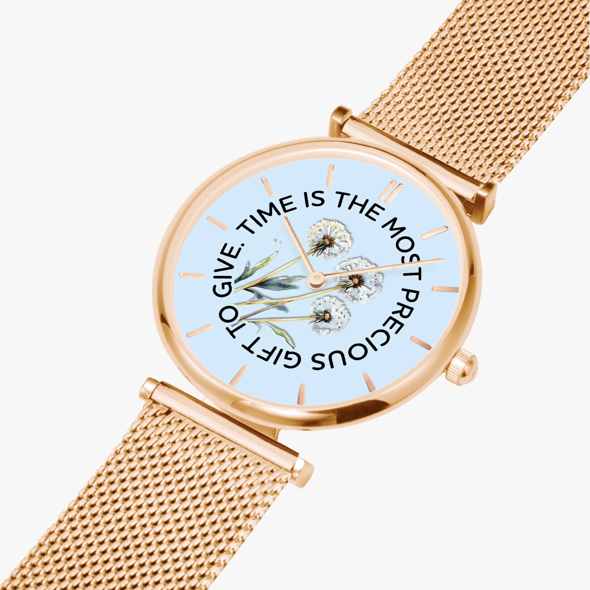Precious Time Ultra-Thin Quartz Watch - Affirmations and Gratitudes 