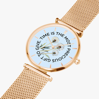 Precious Time Ultra-Thin Quartz Watch - Affirmations and Gratitudes 