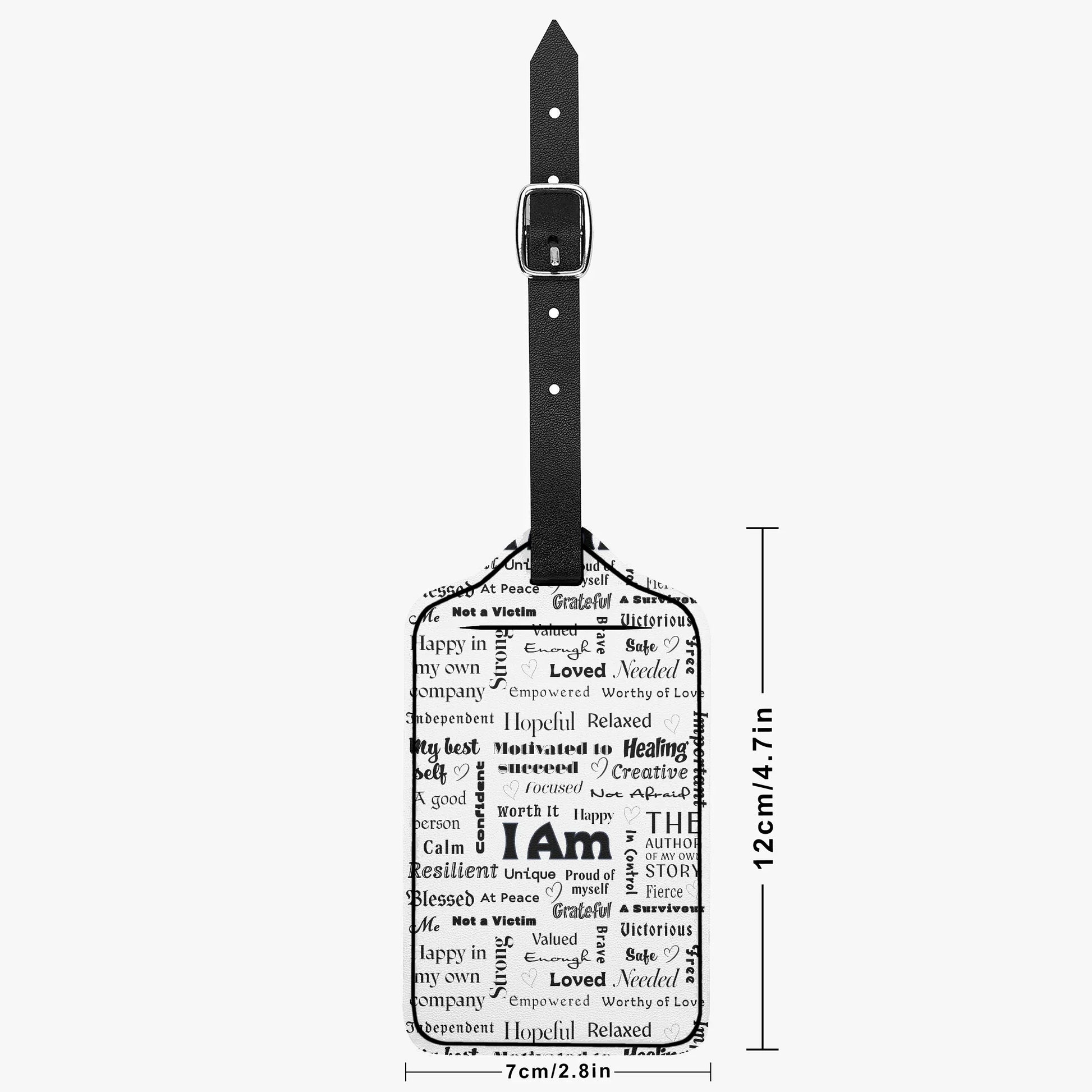 "I am" Positive Affirmations Luggage Tag - Affirmations and Gratitudes 