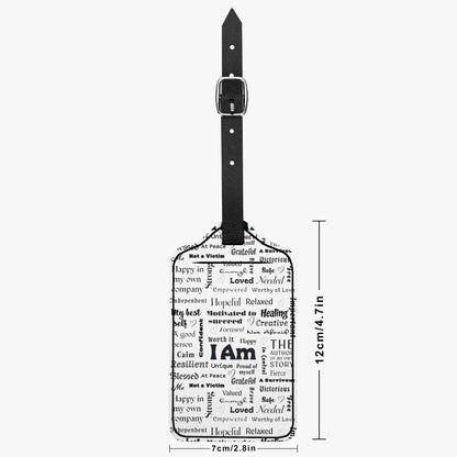 "I am" Positive Affirmations Luggage Tag - Affirmations and Gratitudes 