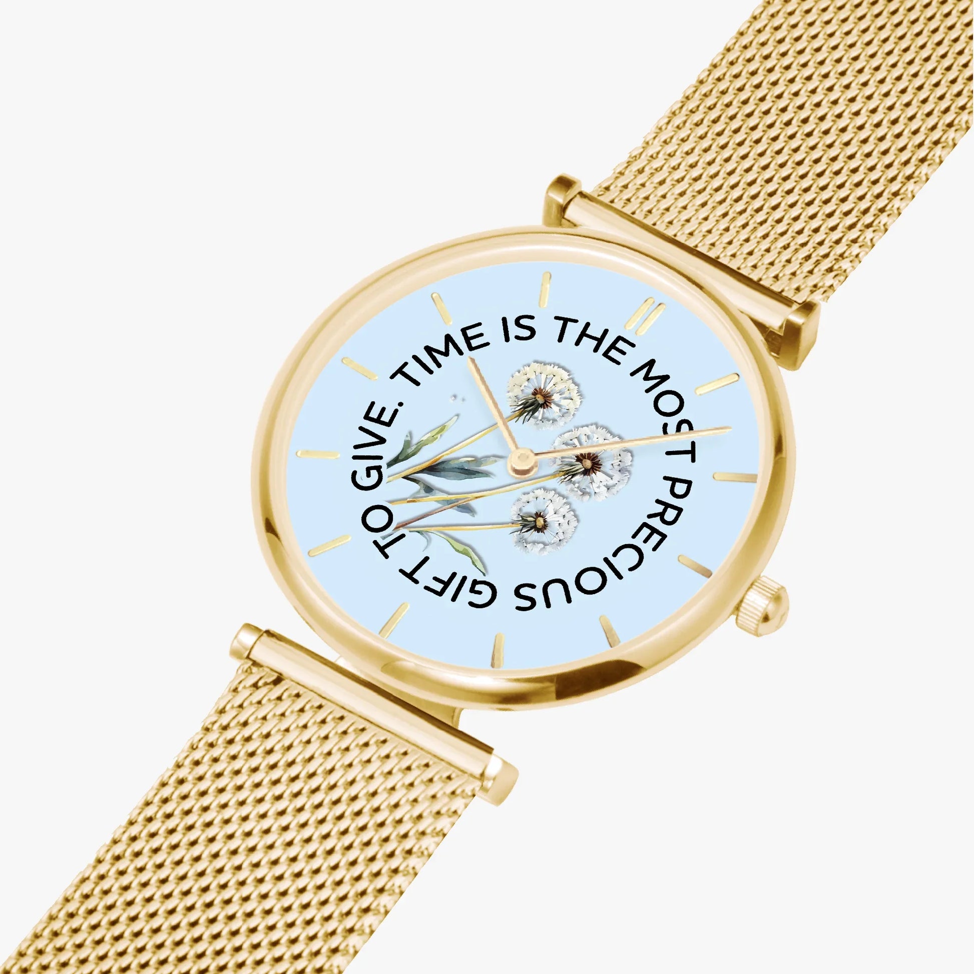 Precious Time Ultra-Thin Quartz Watch - Affirmations and Gratitudes 
