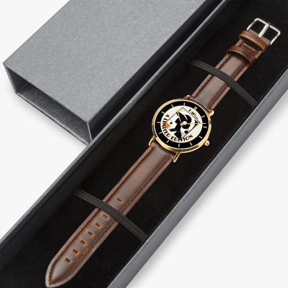 I Am A Limited Edition Ultra-Thin Leather Strap Watch - Quartz - Affirmations and Gratitudes 
