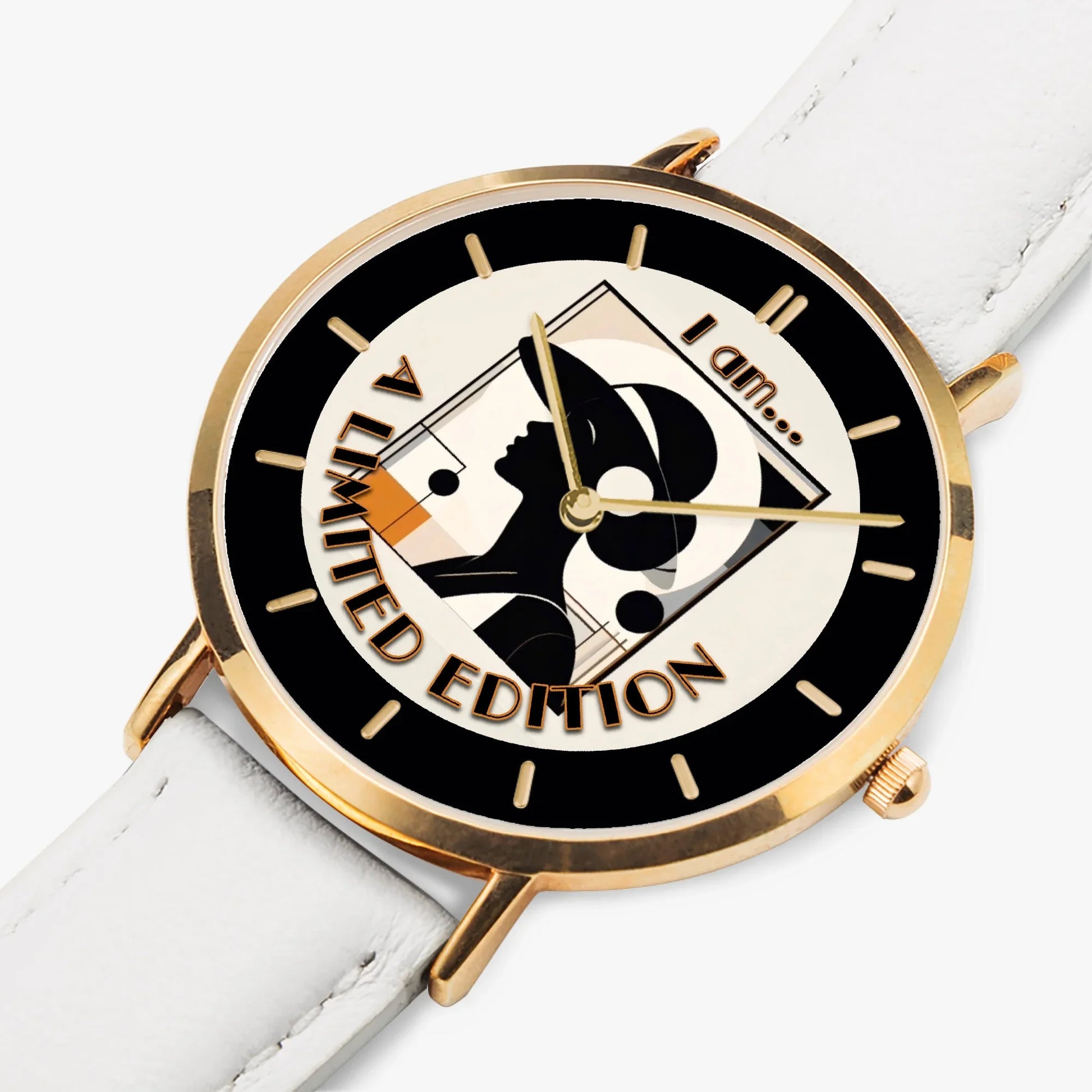 I Am A Limited Edition Ultra-Thin Leather Strap Watch - Quartz - Affirmations and Gratitudes 