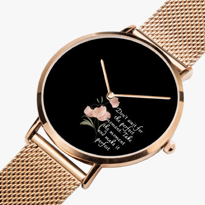 Perfect Moment Inspirational Ultra-thin Watch - Quartz - Affirmations and Gratitudes 