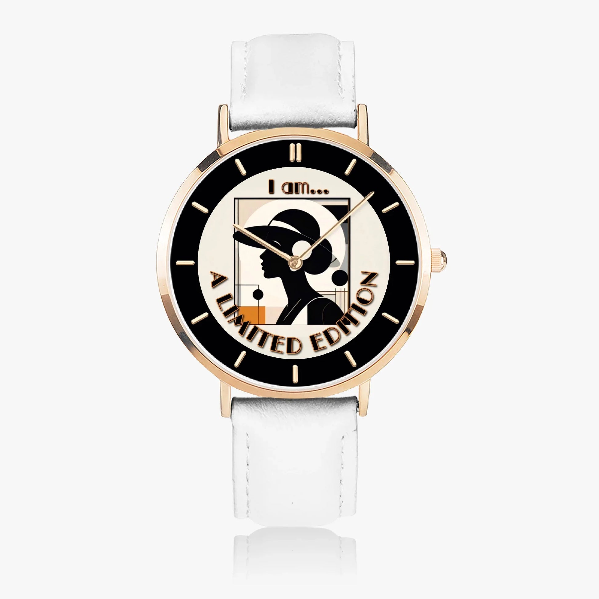 I Am A Limited Edition Ultra-Thin Leather Strap Watch - Quartz - Affirmations and Gratitudes 