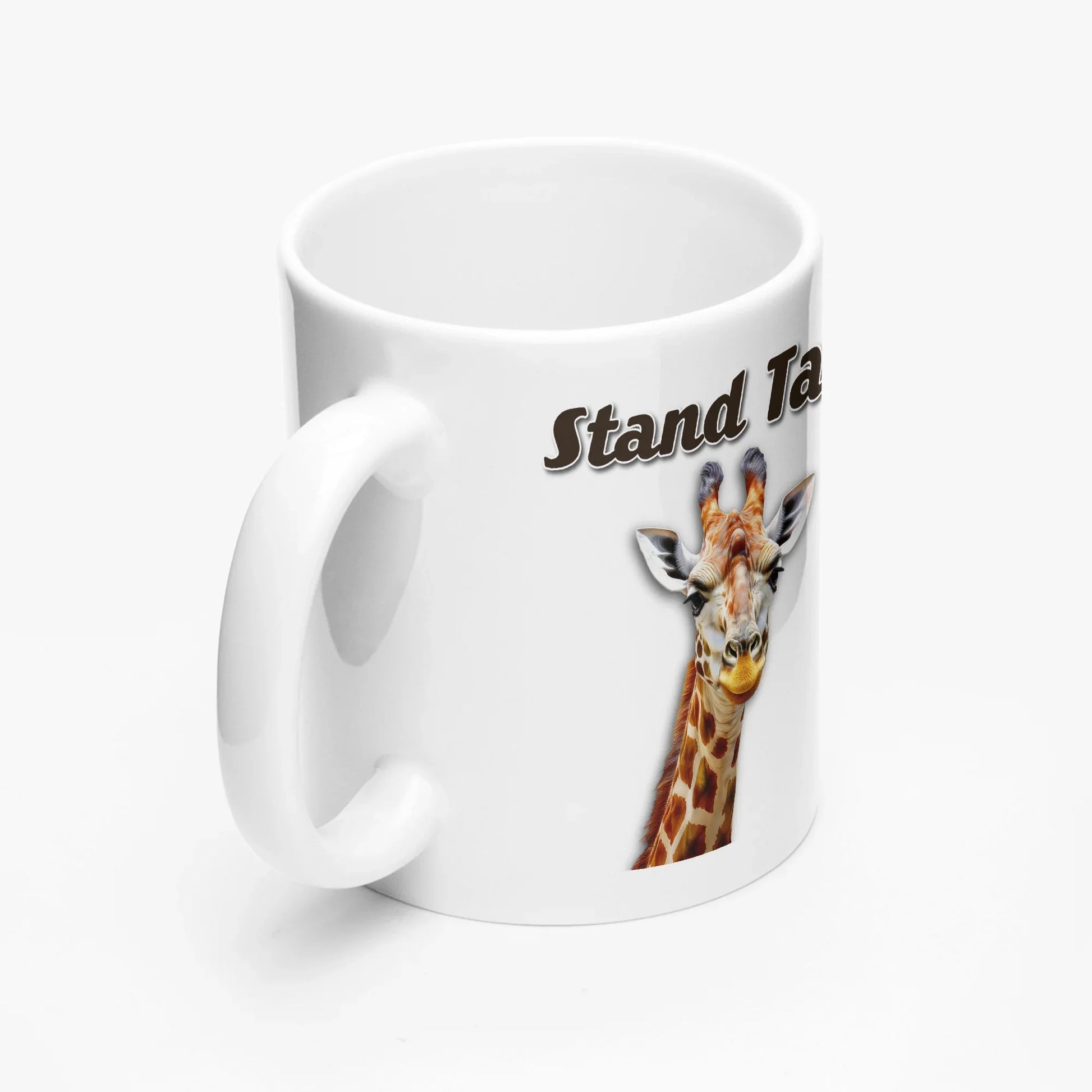 Stand Tall Giraffe 11oz White Mug - Affirmations and Gratitudes 