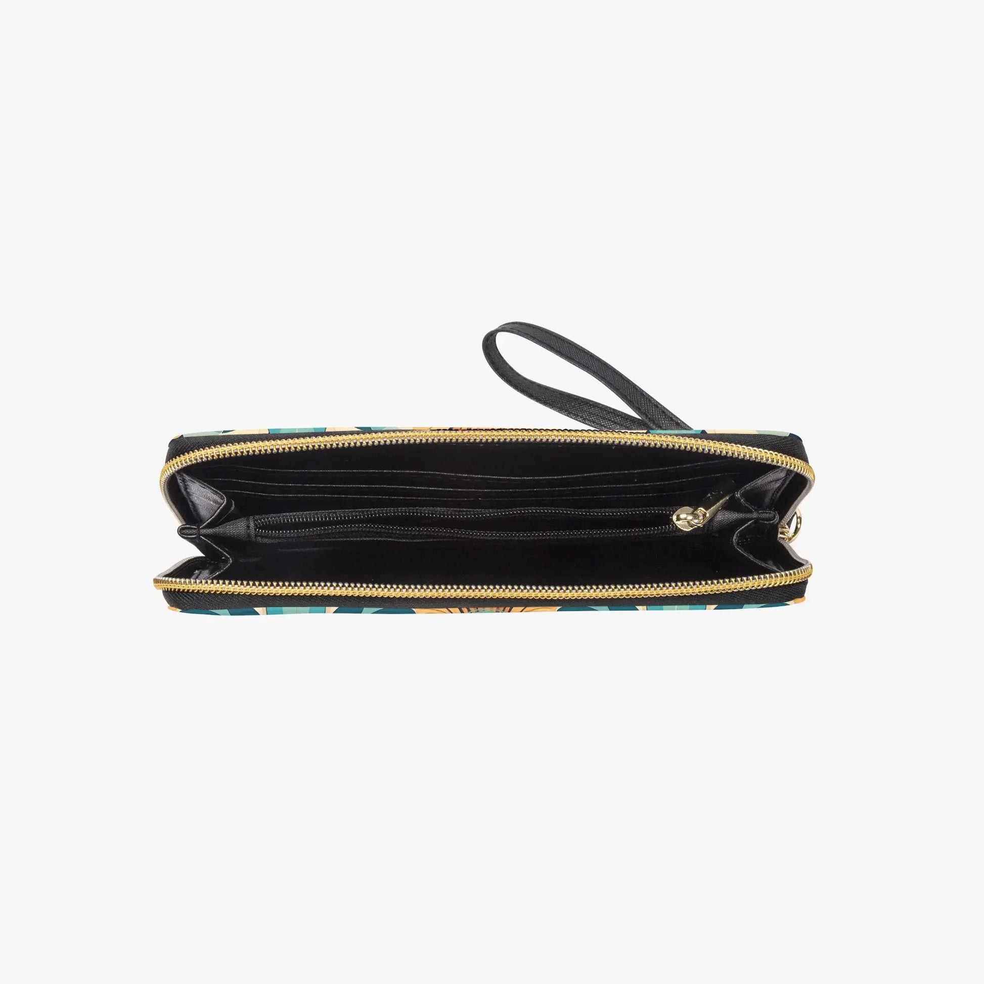"I am worth it" Art-Deco Design PU Leather Wristlet Clutch Purse - Affirmations and Gratitudes 