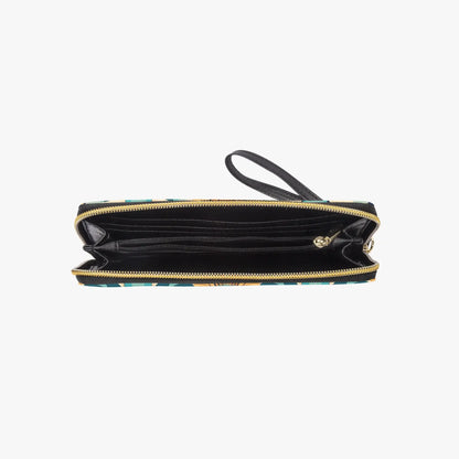 "I am worth it" Art-Deco Design PU Leather Wristlet Clutch Purse - Affirmations and Gratitudes 