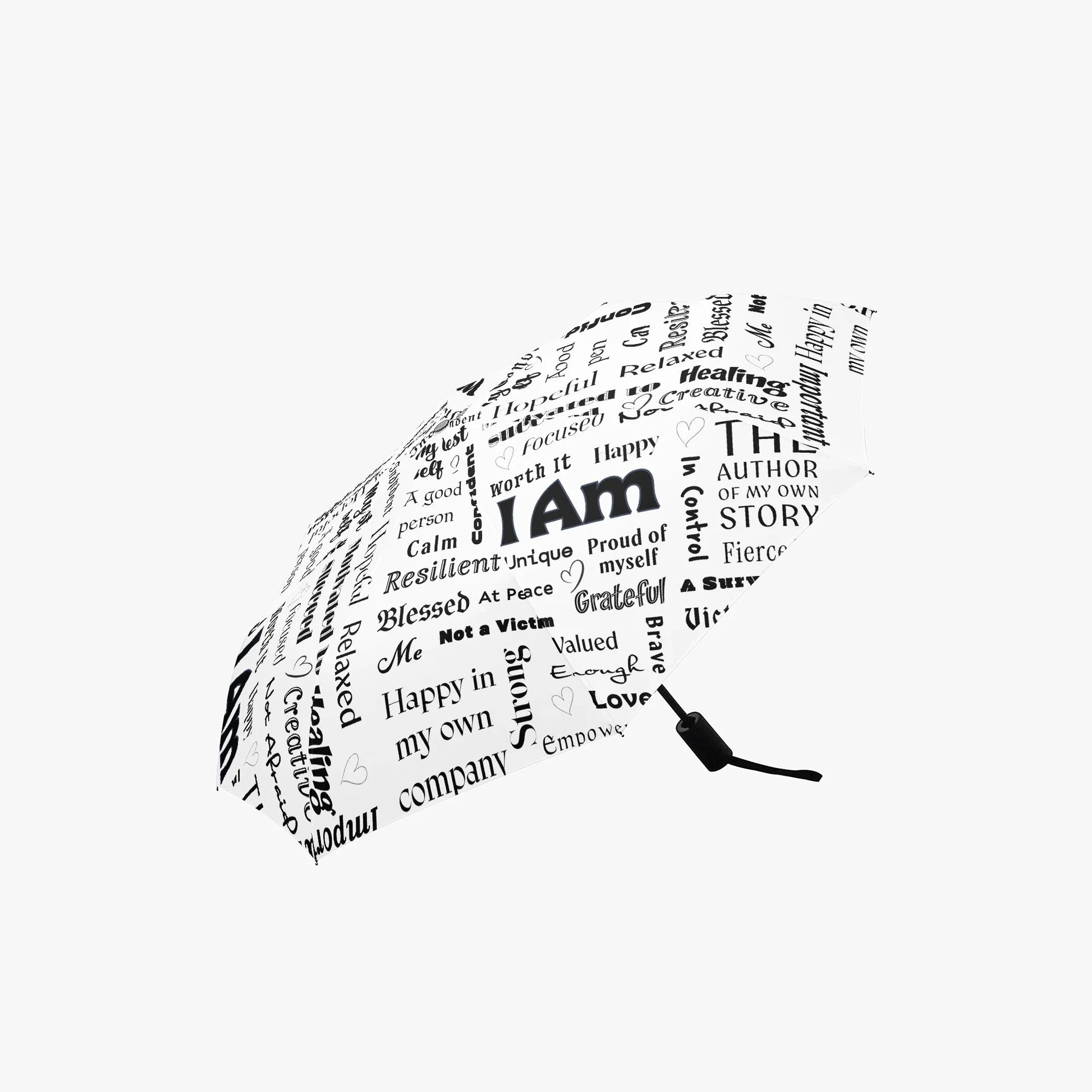 "I Am" Positive Affirmations Automatic UV Umbrella - Affirmations and Gratitudes 