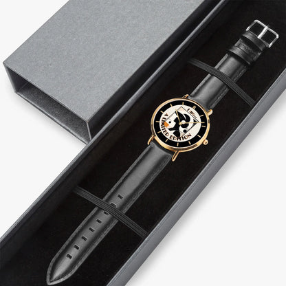 I Am A Limited Edition Ultra-Thin Leather Strap Watch - Quartz - Affirmations and Gratitudes 