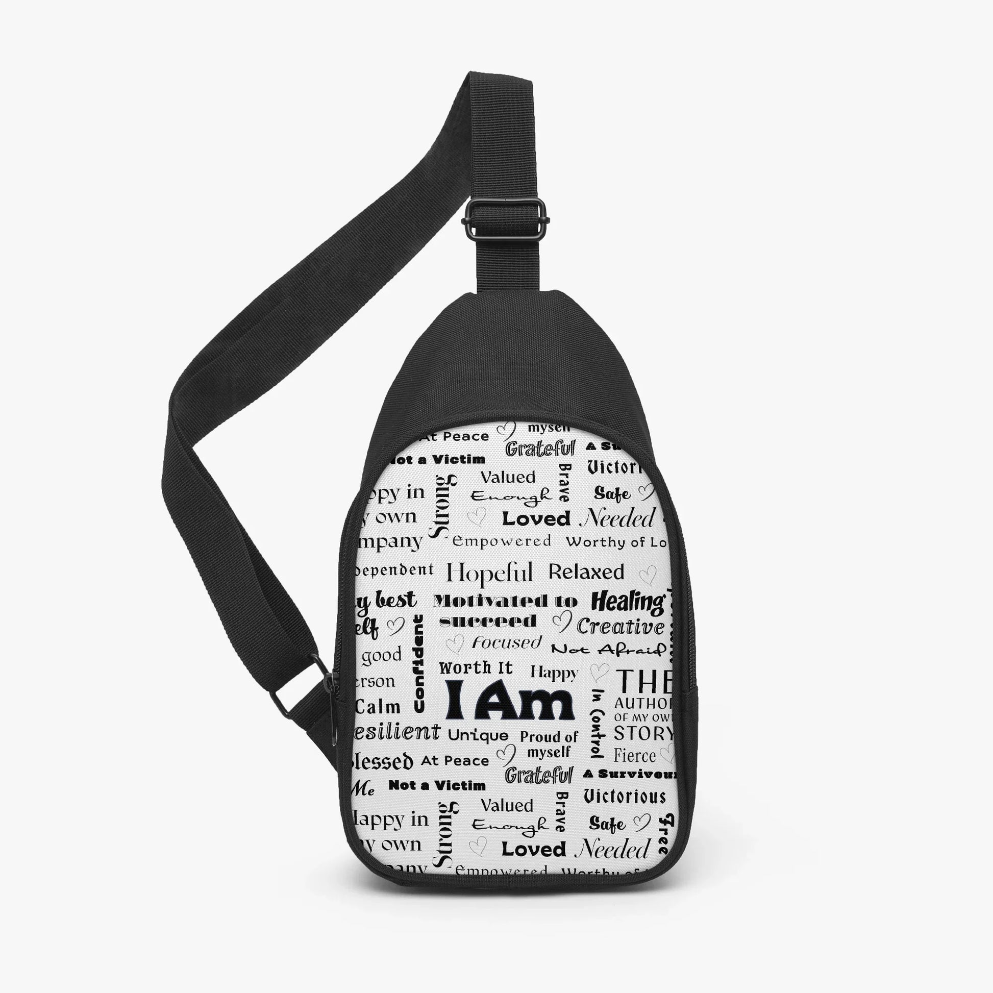 "I Am" Positive Affirmations Cross-body Bag - Affirmations and Gratitudes 
