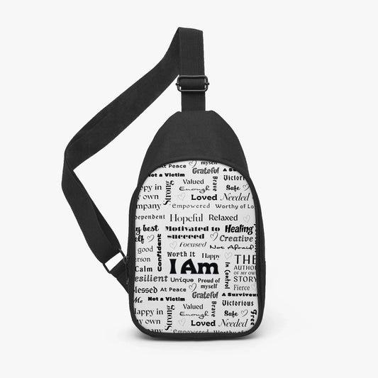 "I Am" Positive Affirmations Cross-body Bag - Affirmations and Gratitudes 