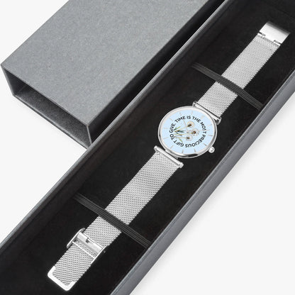 Precious Time Ultra-Thin Quartz Watch - Affirmations and Gratitudes 