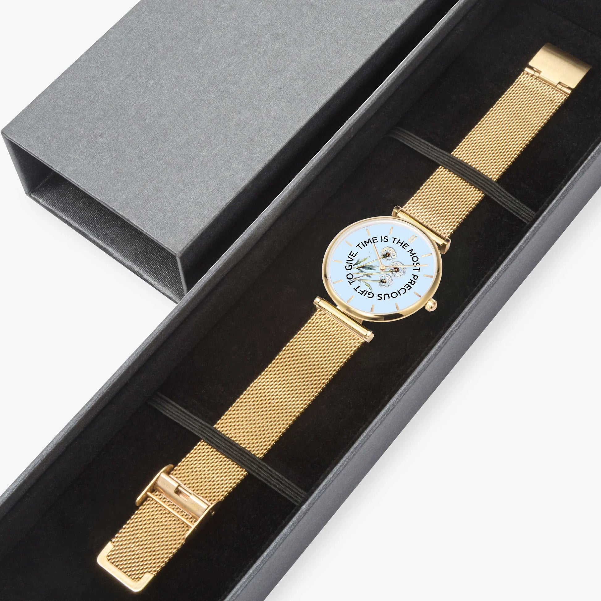 Precious Time Ultra-Thin Quartz Watch - Affirmations and Gratitudes 