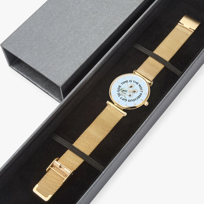 Precious Time Ultra-Thin Quartz Watch - Affirmations and Gratitudes 