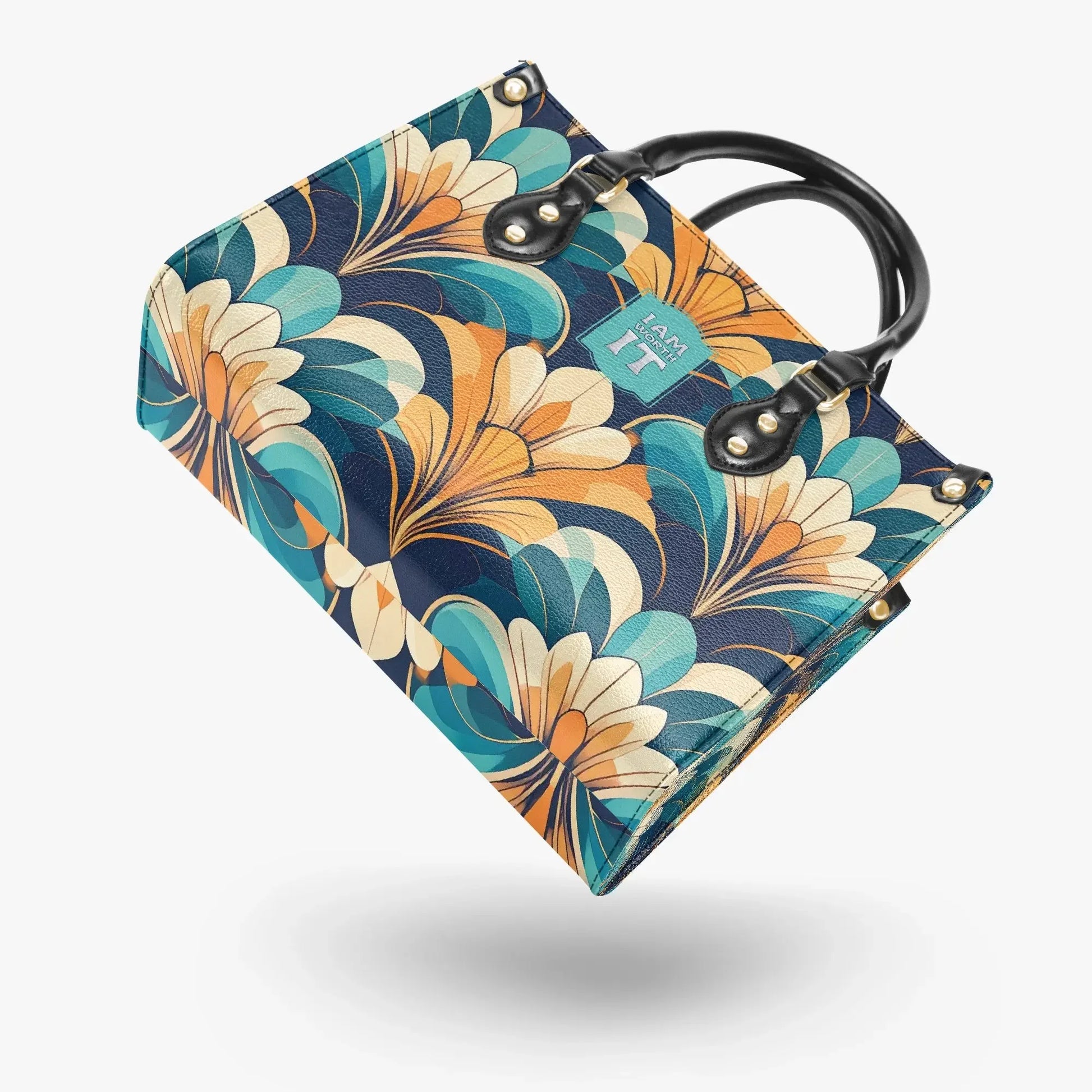 Art-Deco Inspired Women's Tote Bag with Stylish Positive Statement - Affirmations and Gratitudes 