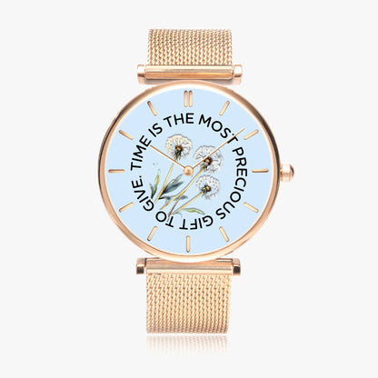 Precious Time Ultra-Thin Quartz Watch - Affirmations and Gratitudes 