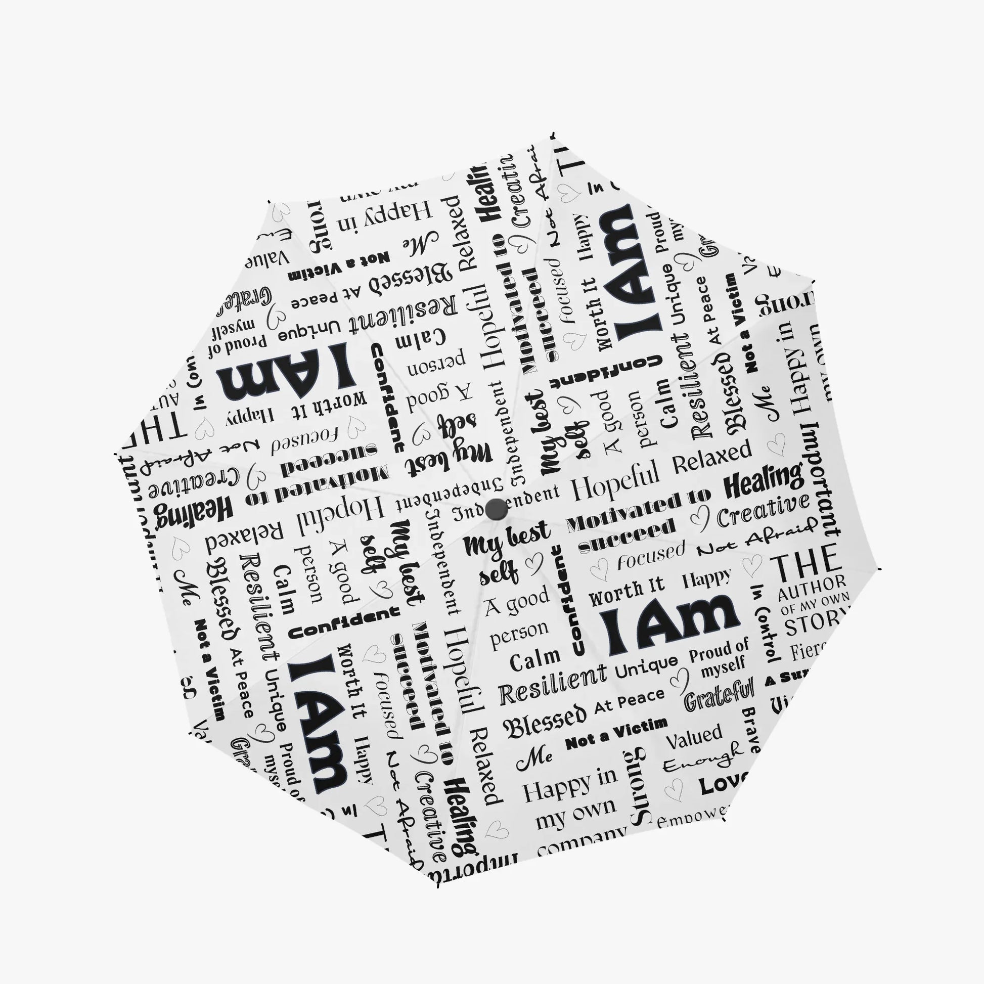 "I Am" Positive Affirmations Automatic UV Umbrella - Affirmations and Gratitudes 