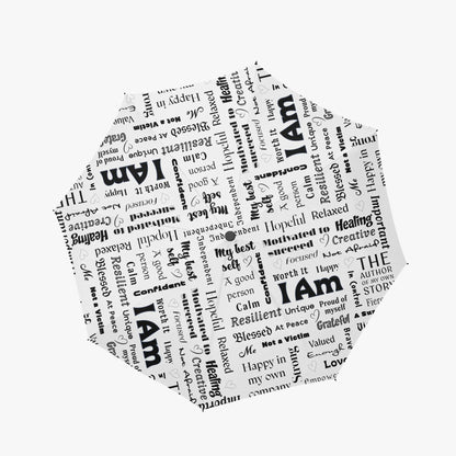 "I Am" Positive Affirmations Automatic UV Umbrella - Affirmations and Gratitudes 
