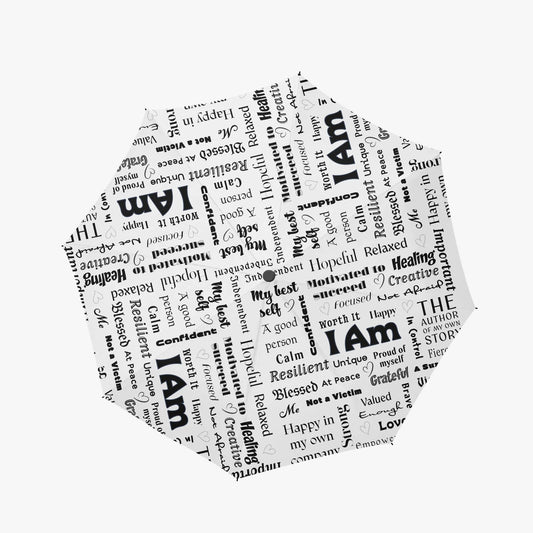 "I Am" Positive Affirmations Automatic UV Umbrella - Affirmations and Gratitudes 