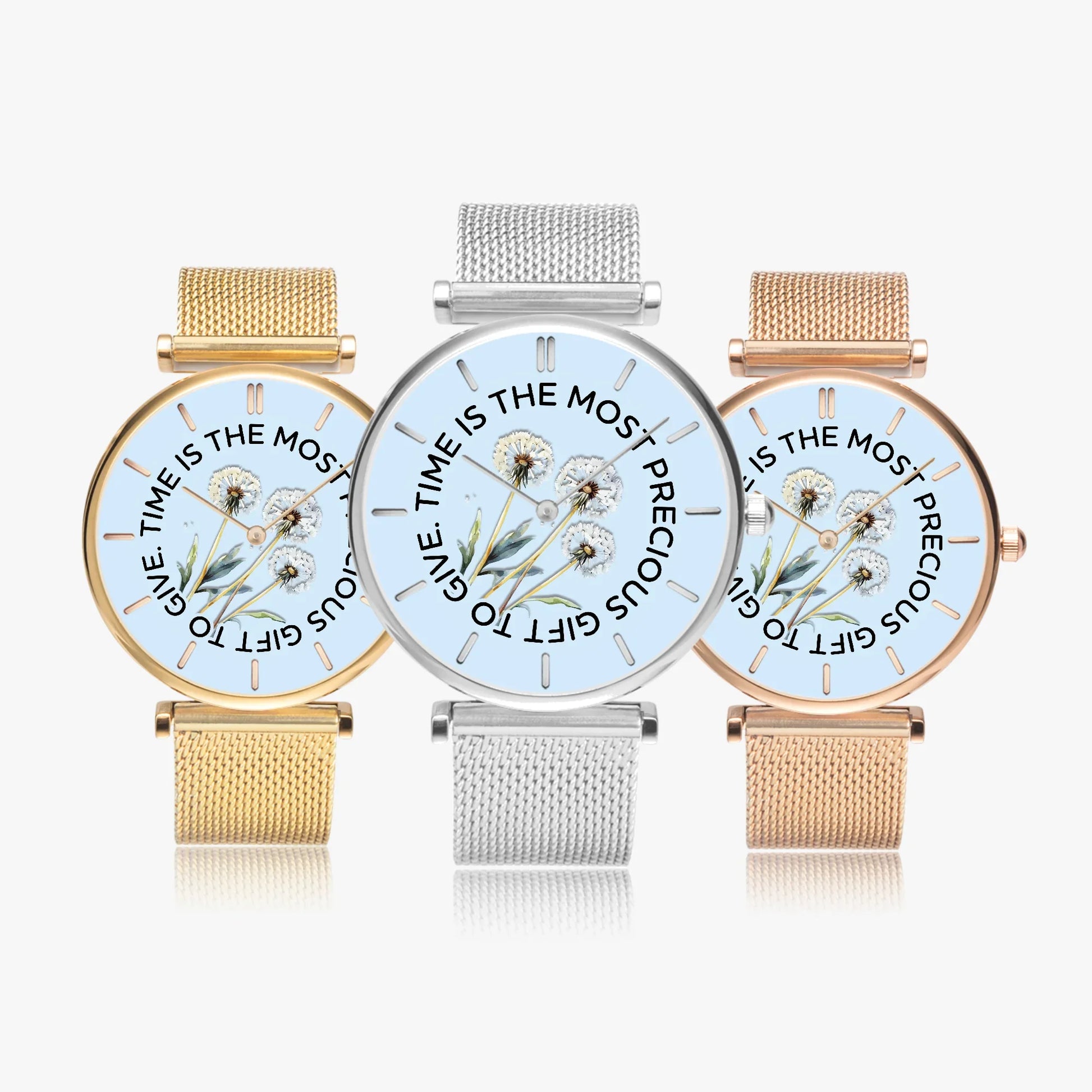 Precious Time Ultra-Thin Quartz Watch - Affirmations and Gratitudes 