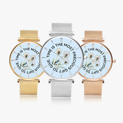 Precious Time Ultra-Thin Quartz Watch - Affirmations and Gratitudes 