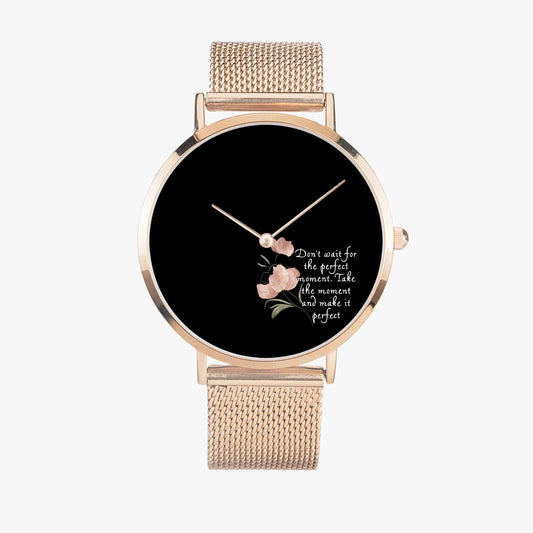 Perfect Moment Inspirational Ultra-thin Watch - Quartz - Affirmations and Gratitudes 