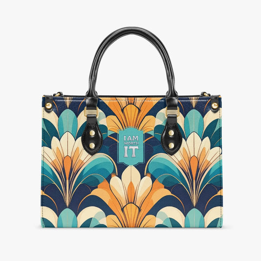 Art-Deco Inspired Women's Tote Bag with Stylish Positive Statement - Affirmations and Gratitudes 