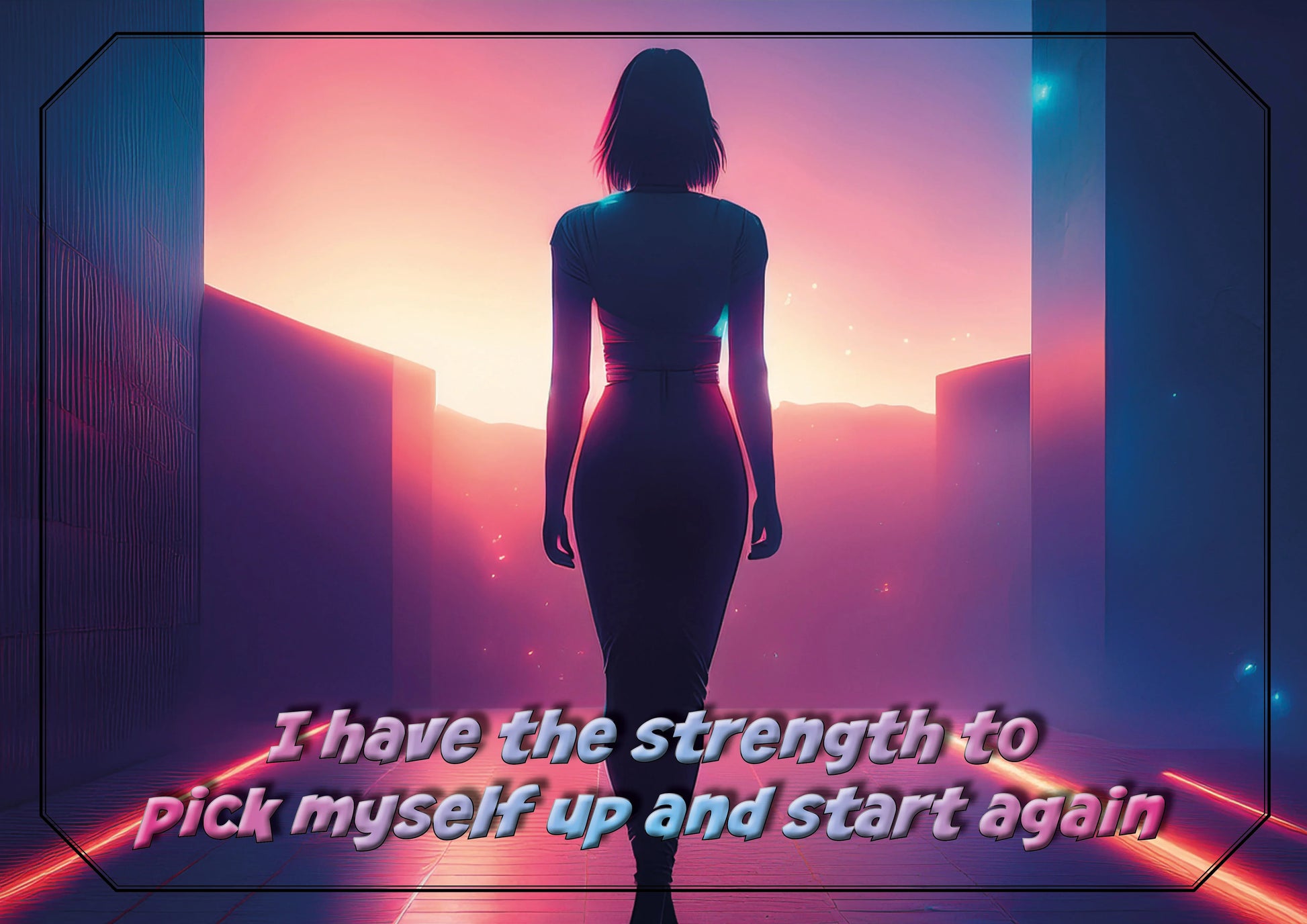 The Strength of a Woman - Self-Confidence Postcards - Affirmations and Gratitudes 