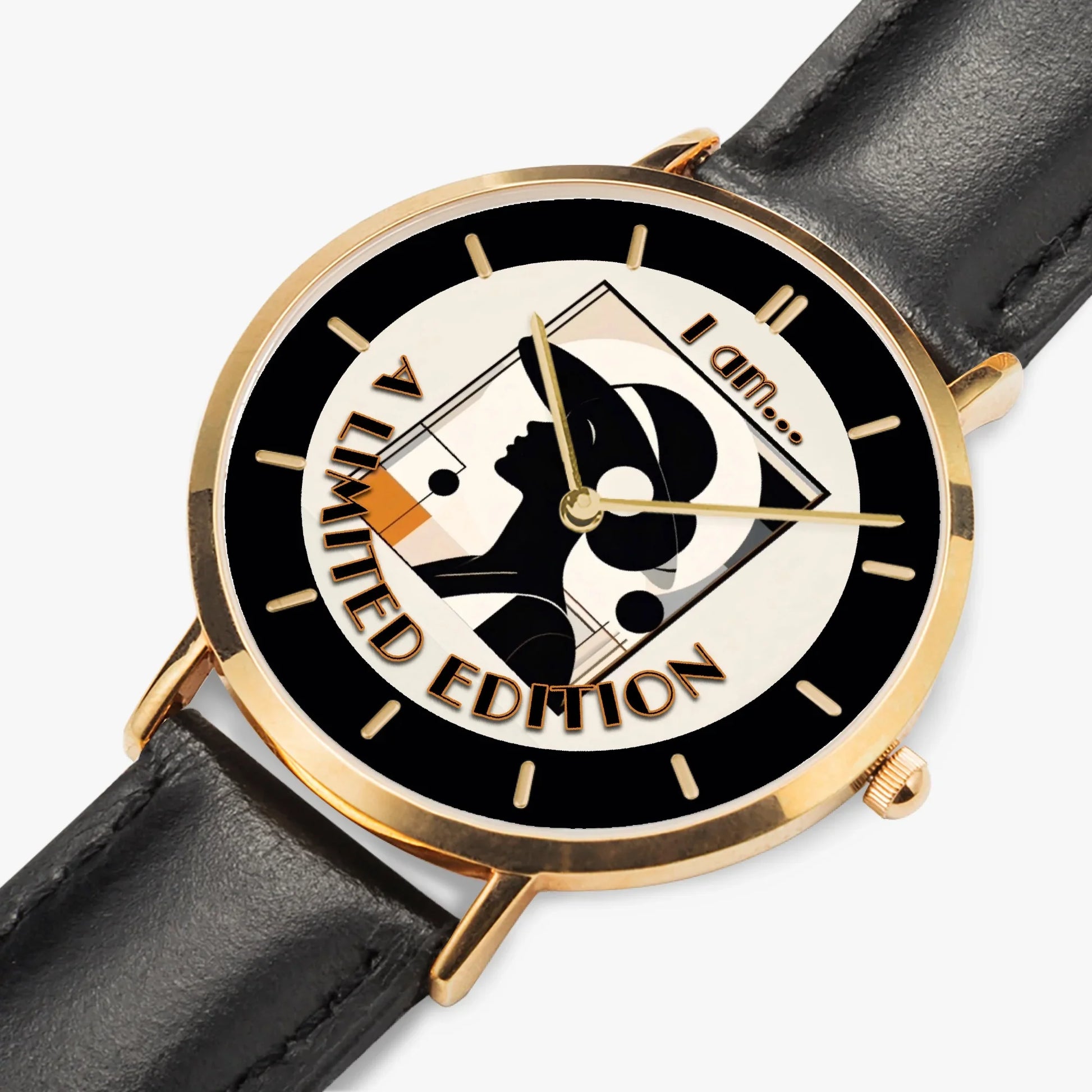 I Am A Limited Edition Ultra-Thin Leather Strap Watch - Quartz - Affirmations and Gratitudes 