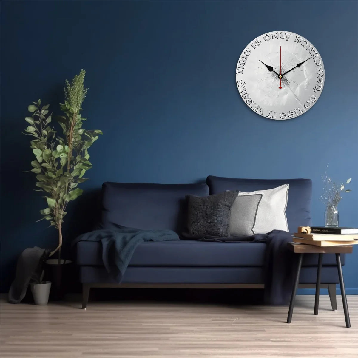 Motivational Wall Clock with Seconds Hand - Affirmations and Gratitudes 